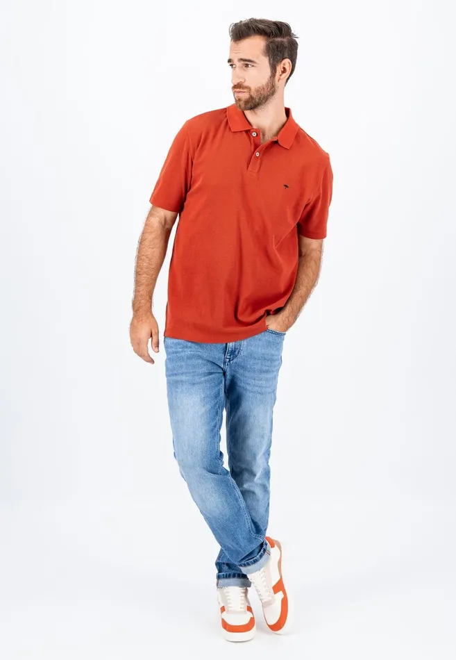 FYNCHHATTON Polo Shirt Made Of Cotton Mix With A Logo Detail Rustnavy Men Sale