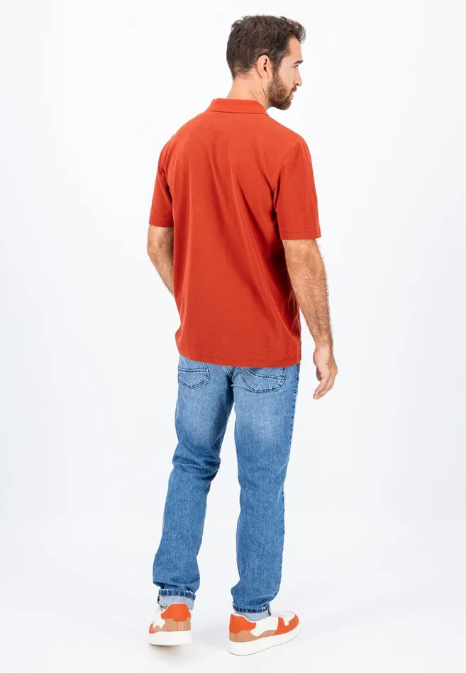 FYNCHHATTON Polo Shirt Made Of Cotton Mix With A Logo Detail Rustnavy Men Sale