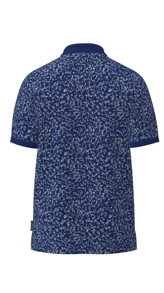 FYNCHHATTON Polo Shirt With A Floral Pattern Midnight Men Polo Shirt FYNCHHATTON Polo Shirt With A Floral Pattern Midnight Men Polo Shirt