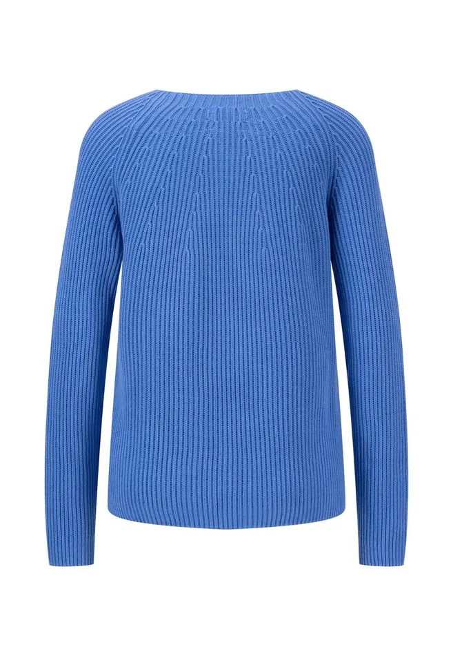 FYNCHHATTON Ribknit Jumper With Round Neckline Sky Bluenavypowder Rose Women Sweater FYNCHHATTON Ribknit Jumper With Round Neckline Sky Bluenavypowder Rose Women Sweater