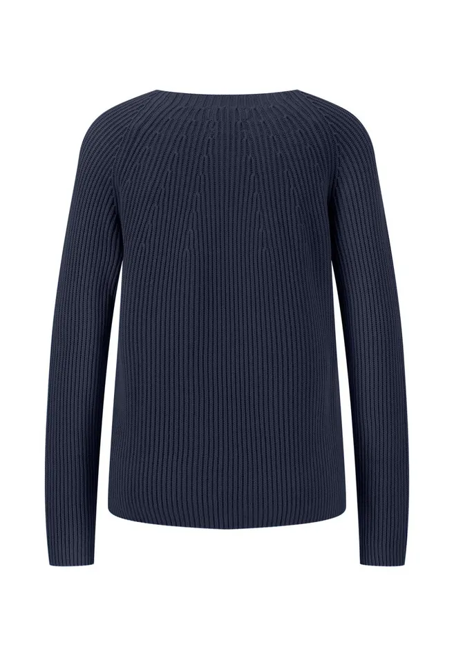 FYNCHHATTON Ribknit Jumper With Round Neckline Sky Bluenavypowder Rose Women Sweater FYNCHHATTON Ribknit Jumper With Round Neckline Sky Bluenavypowder Rose Women Sweater