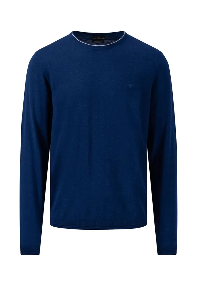 FYNCHHATTON Soft Sweater Made Of Cotton Linen Mix Summer Breezemidnightdusty Oliveoffwhite Men Sale FYNCHHATTON Soft Sweater Made Of Cotton Linen Mix Summer Breezemidnightdusty Oliveoffwhite Men Sale