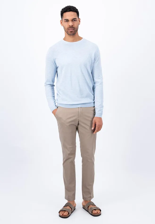FYNCHHATTON Soft Sweater Made Of Cotton Linen Mix Summer Breezemidnightdusty Oliveoffwhite Men Sale FYNCHHATTON Soft Sweater Made Of Cotton Linen Mix Summer Breezemidnightdusty Oliveoffwhite Men Sale