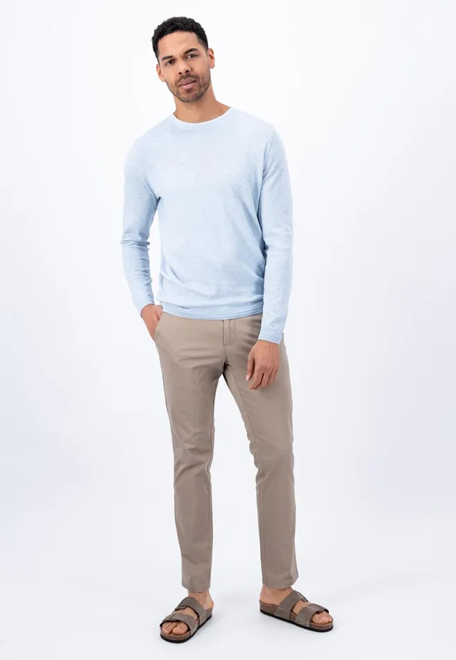 FYNCHHATTON Soft Sweater Made Of Cotton Linen Mix Summer Breezemidnightdusty Oliveoffwhite Men Sale FYNCHHATTON Soft Sweater Made Of Cotton Linen Mix Summer Breezemidnightdusty Oliveoffwhite Men Sale