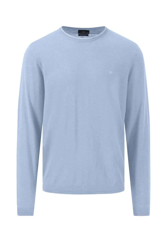 FYNCHHATTON Soft Sweater Made Of Cotton Linen Mix Summer Breezemidnightdusty Oliveoffwhite Men Sale FYNCHHATTON Soft Sweater Made Of Cotton Linen Mix Summer Breezemidnightdusty Oliveoffwhite Men Sale