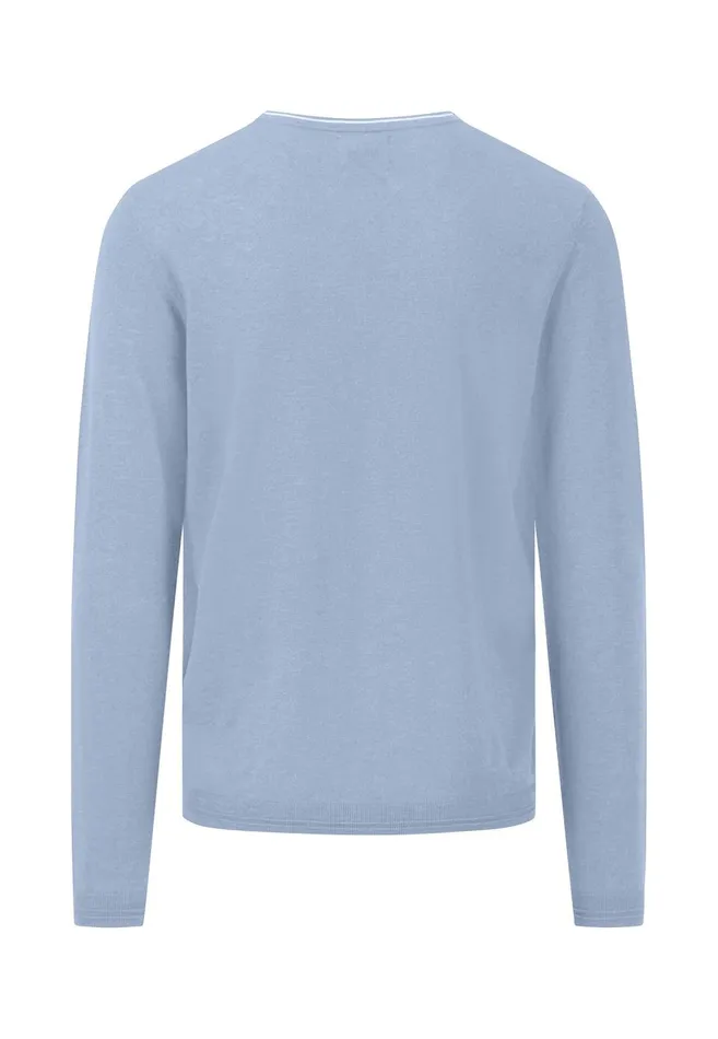 FYNCHHATTON Soft Sweater Made Of Cotton Linen Mix Summer Breezemidnightdusty Oliveoffwhite Men Sale FYNCHHATTON Soft Sweater Made Of Cotton Linen Mix Summer Breezemidnightdusty Oliveoffwhite Men Sale