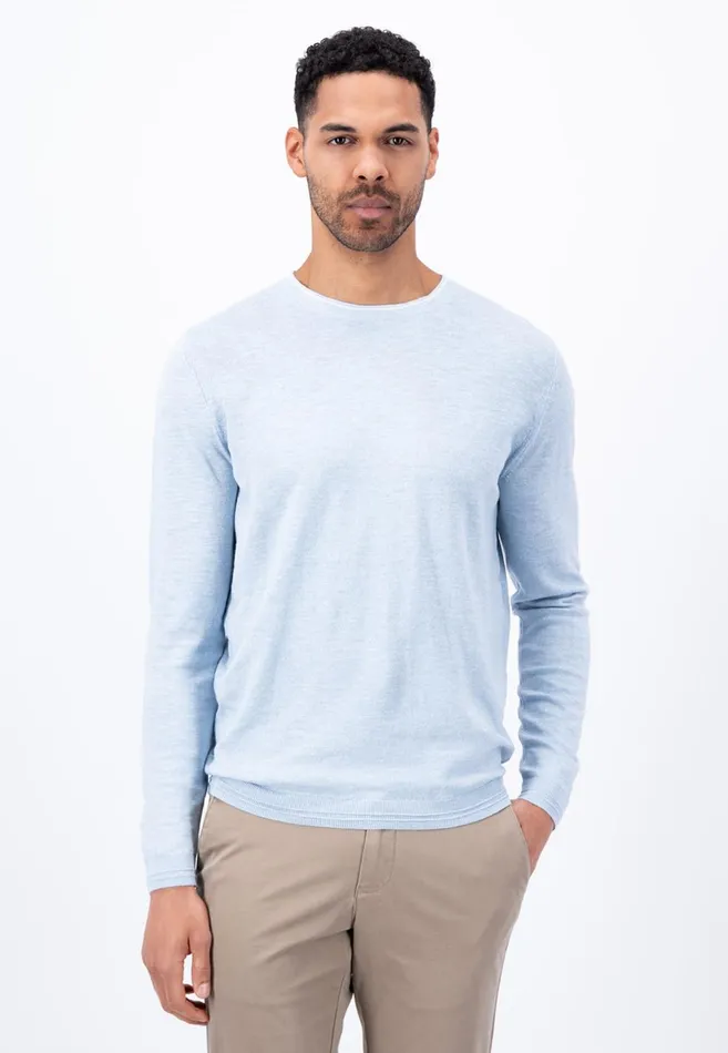 FYNCHHATTON Soft Sweater Made Of Cotton Linen Mix Summer Breezemidnightdusty Oliveoffwhite Men Sale FYNCHHATTON Soft Sweater Made Of Cotton Linen Mix Summer Breezemidnightdusty Oliveoffwhite Men Sale