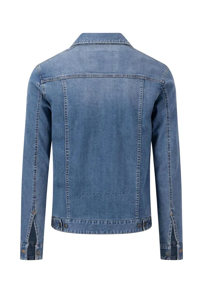 FYNCHHATTON Stylish Jacket From Denim With Attached Bags And Side Intervention Bags Mid Blue Men Jackets and Coats FYNCHHATTON Stylish Jacket From Denim With Attached Bags And Side Intervention Bags Mid Blue Men Jackets and Coats