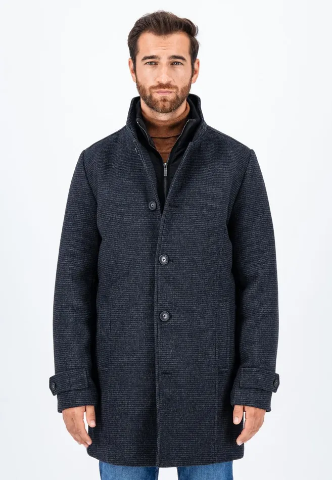 FYNCHHATTON Tweed Coat Made Of Wool Mix With Lining Charcoal Men Jackets and Coats FYNCHHATTON Tweed Coat Made Of Wool Mix With Lining Charcoal Men Jackets and Coats