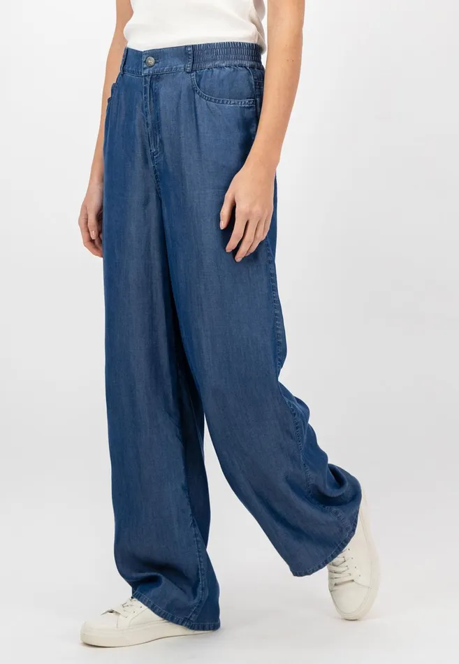 FYNCHHATTON Wideleg Pants In Denim Look Ocean Blue Women Sale