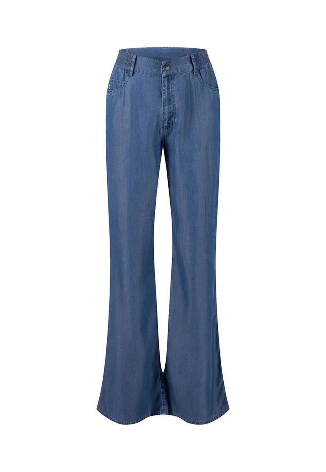 FYNCHHATTON Wideleg Pants In Denim Look Ocean Blue Women Sale