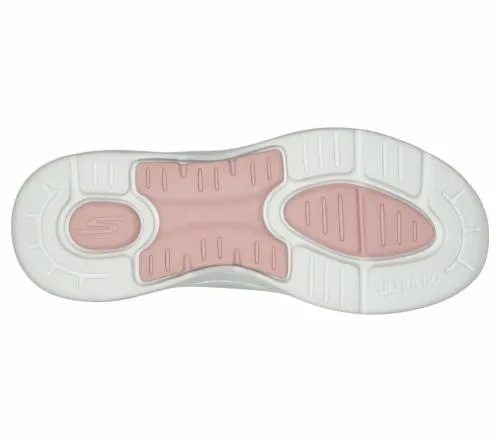 GO WALK Arch Fit 8211 Uptown Summer White Light Pink Women SKECHERS Lace Up
