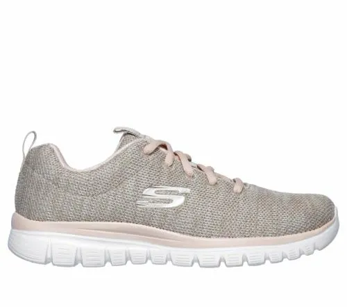 Graceful 8211 Twisted Fortune Natural Coral Women SKECHERS Lace Up