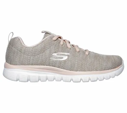 Graceful 8211 Twisted Fortune Natural Coral Women SKECHERS Lace Up Graceful 8211 Twisted Fortune Natural Coral Women SKECHERS Lace Up