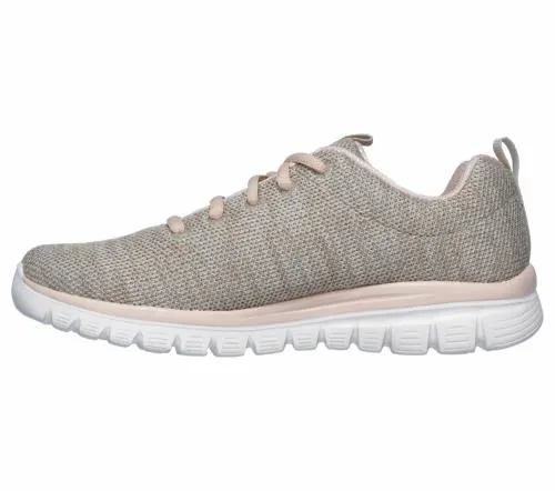 Graceful 8211 Twisted Fortune Natural Coral Women SKECHERS Lace Up Graceful 8211 Twisted Fortune Natural Coral Women SKECHERS Lace Up