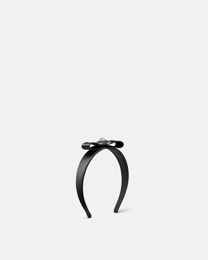 Hair Accessories Women Versace Gianni Ribbon Headband Black