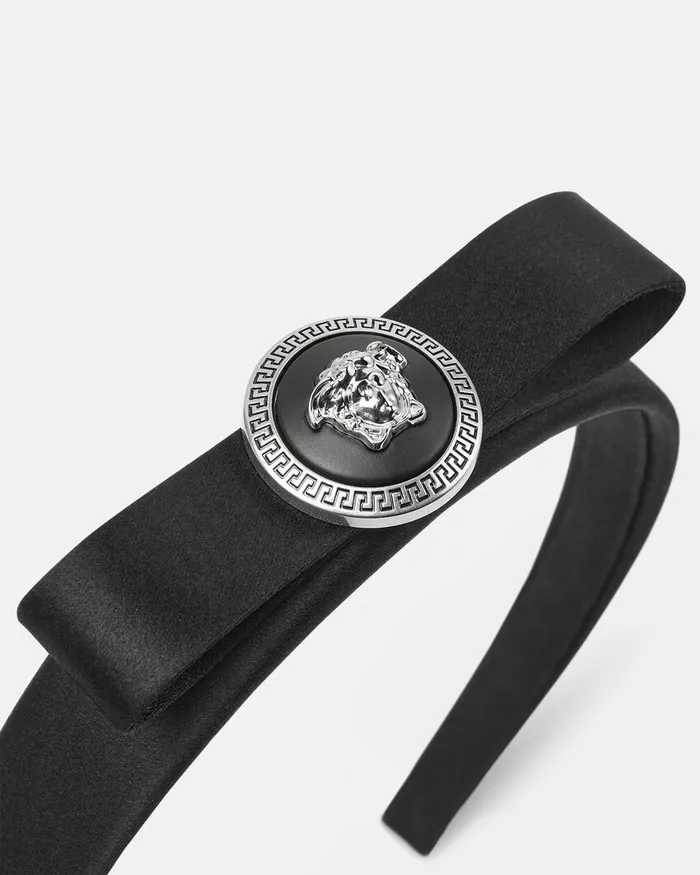 Hair Accessories Women Versace Gianni Ribbon Headband Black