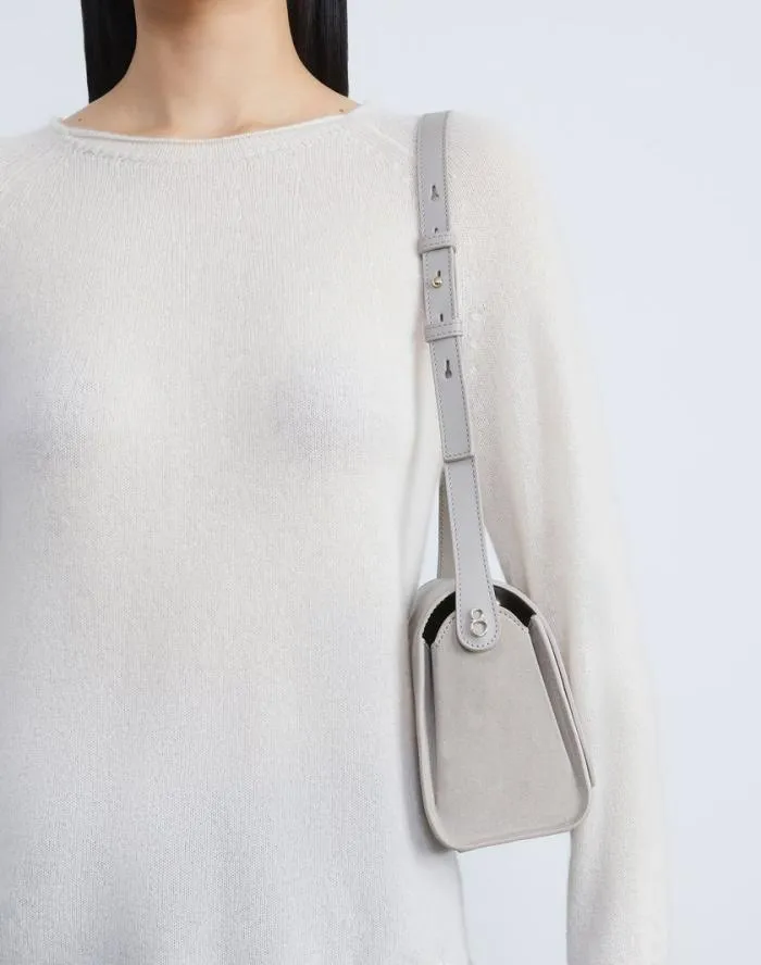 HandbagsAccessories Calfskin Leather and Suede Saddle BagMedium Black Lafayette 148 New York Leather Accessories