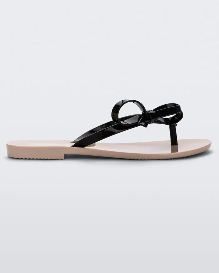 Harmonic Sweet Beigeblack Women Melissa Flip Flops