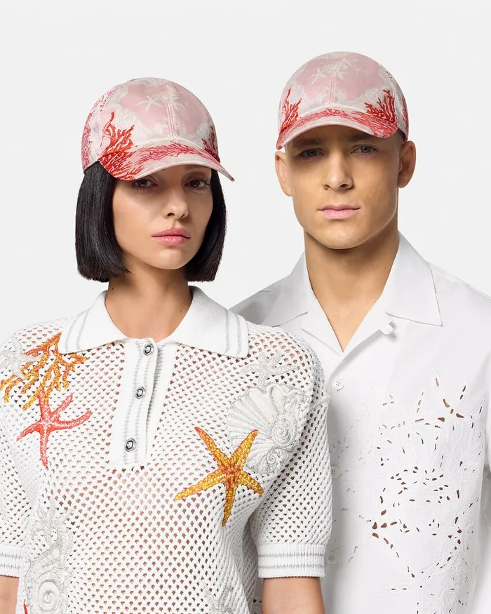 Hats and Caps MenWomen Versace Barocco Sea Baseball Cap Pinkprint