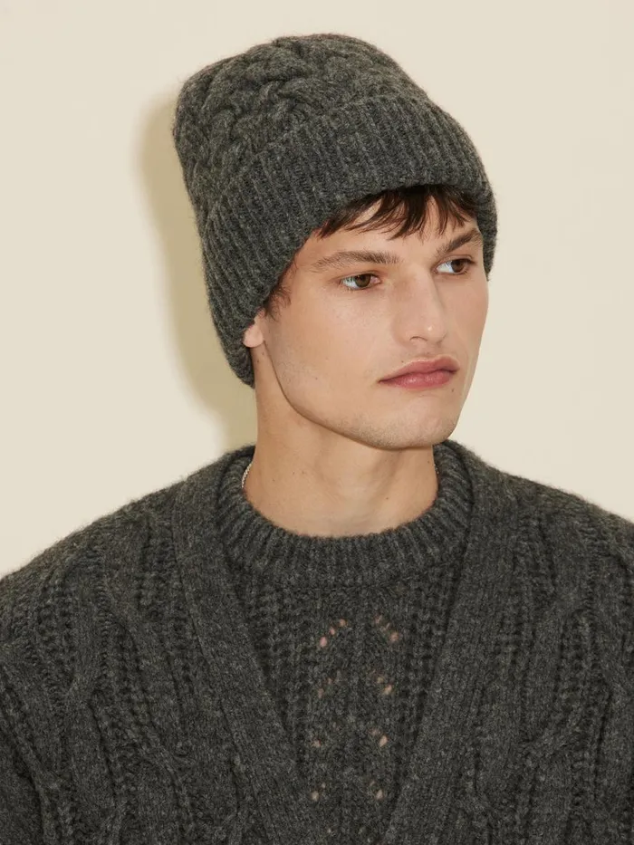 Hats WomenMen Holzweiler Erica Cable Beanie Grey