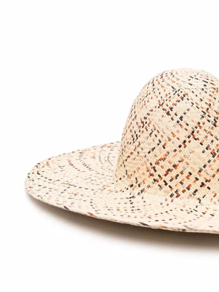 Henrik Vibskov Boutique Big Shade Panama Hat 8211 Multicolor Dots Women Hats and Gloves