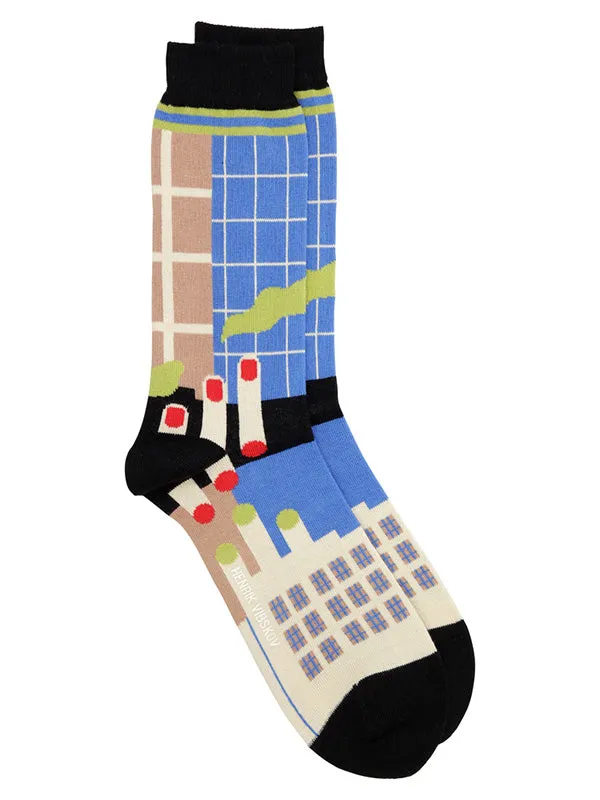 Henrik Vibskov Boutique Chopped Finger Factory Socks Homme 8211 Blue Tan Factory Men Socks Henrik Vibskov Boutique Chopped Finger Factory Socks Homme 8211 Blue Tan Factory Men Socks