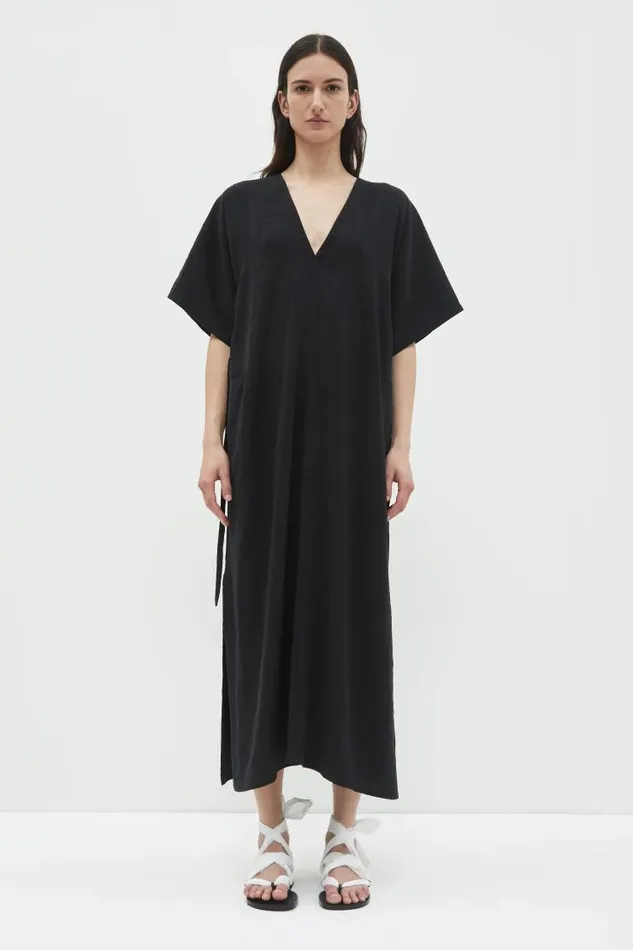 Henrik Vibskov Boutique Dambira VNeck Dress 8211 Black Women Dresses