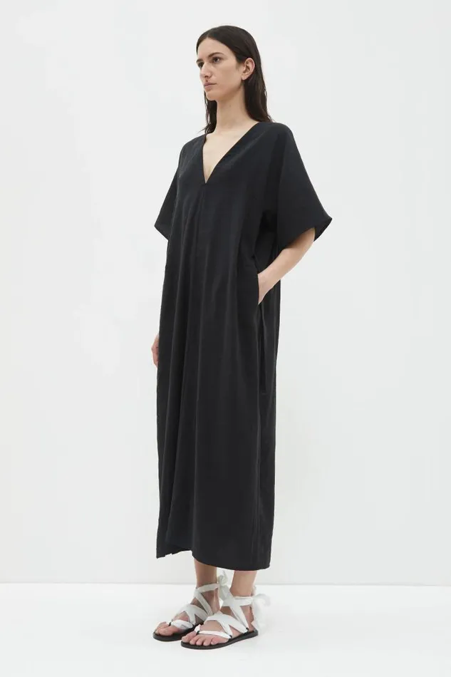 Henrik Vibskov Boutique Dambira VNeck Dress 8211 Black Women Dresses