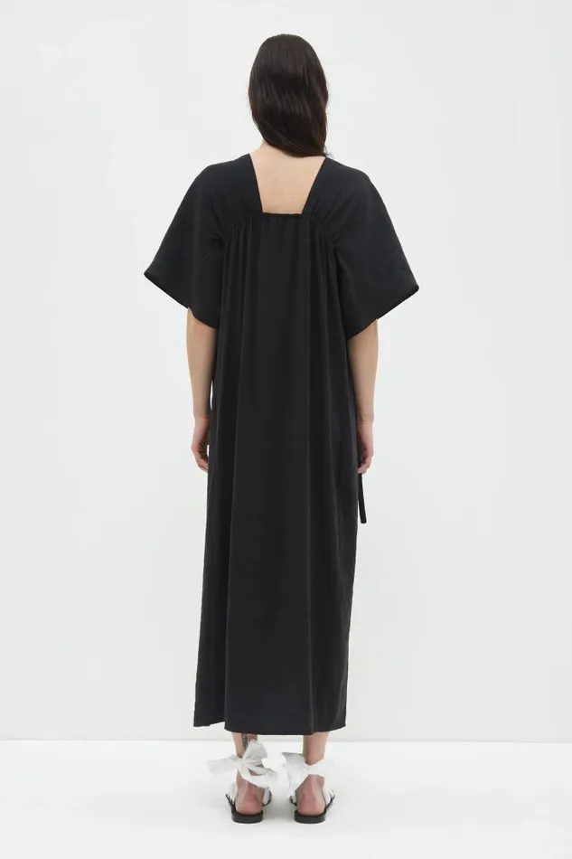 Henrik Vibskov Boutique Dambira VNeck Dress 8211 Black Women Dresses