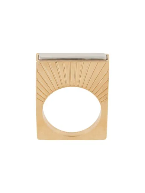Henrik Vibskov Boutique Engraved Twotone Ring 8211 GoldSilver Men Rings