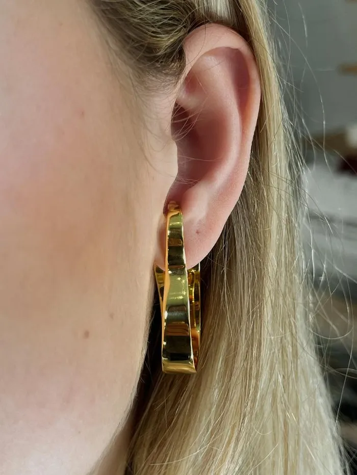 Henrik Vibskov Boutique Lily Concha Hoop 8211 Gold Plated Women Earrings