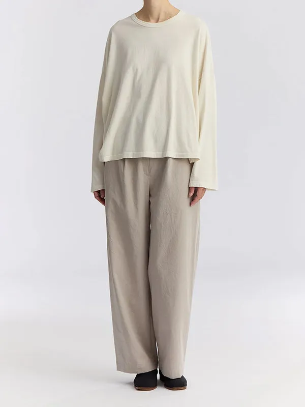 Henrik Vibskov Boutique Loose Longsleeve Tee 8211 Ivory Women Tops