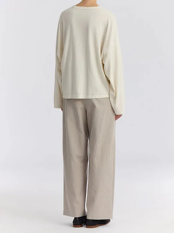Henrik Vibskov Boutique Loose Longsleeve Tee 8211 Ivory Women Tops