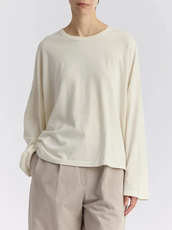 Henrik Vibskov Boutique Loose Longsleeve Tee 8211 Ivory Women Tops