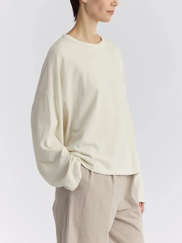 Henrik Vibskov Boutique Loose Longsleeve Tee 8211 Ivory Women Tops