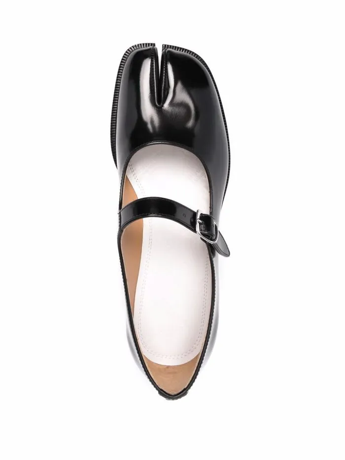 Henrik Vibskov Boutique Mary Jane Tabi 8211 Black Patent Leather Women Shoes