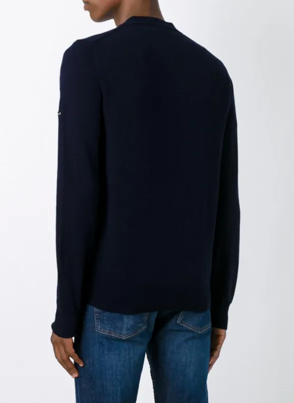 Henrik Vibskov Boutique Mens Cardigan Sleeve Black Heart 8211 Navy Men Knitwear