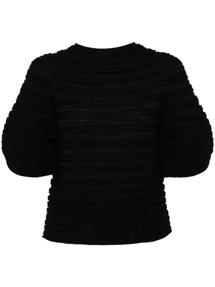 Henrik Vibskov Boutique Mushroom Knit Top 8211 Black Women Tops