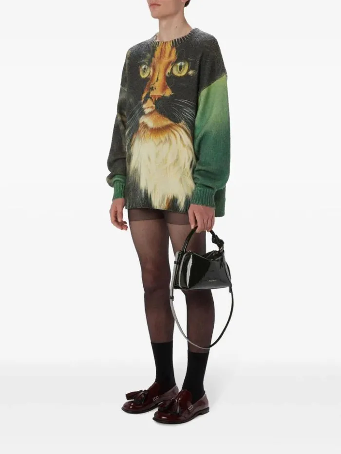 Henrik Vibskov Boutique Printed Jumper 8211 Emerald Men Knitwear