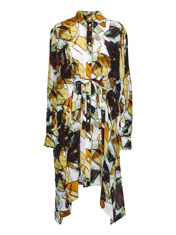 Henrik Vibskov Boutique Square Silk Dress 8211 Beige Analogue Gloves Women Dresses