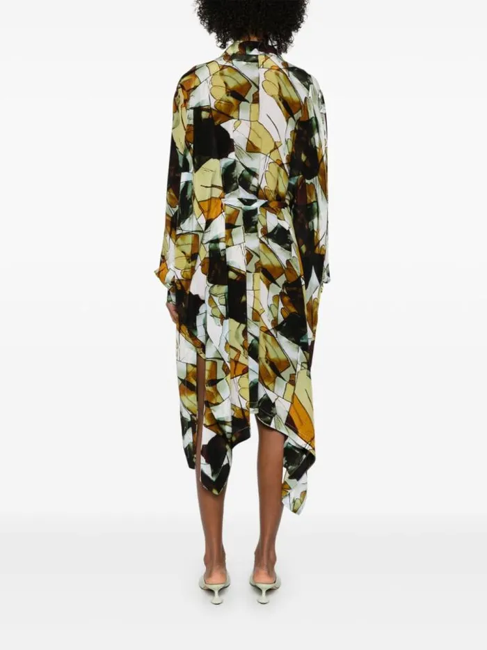 Henrik Vibskov Boutique Square Silk Dress 8211 Beige Analogue Gloves Women Dresses