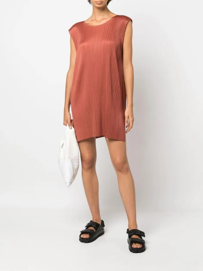 Henrik Vibskov Boutique SS22 Sleeveless Short Dress 8211 Brown Women Dresses