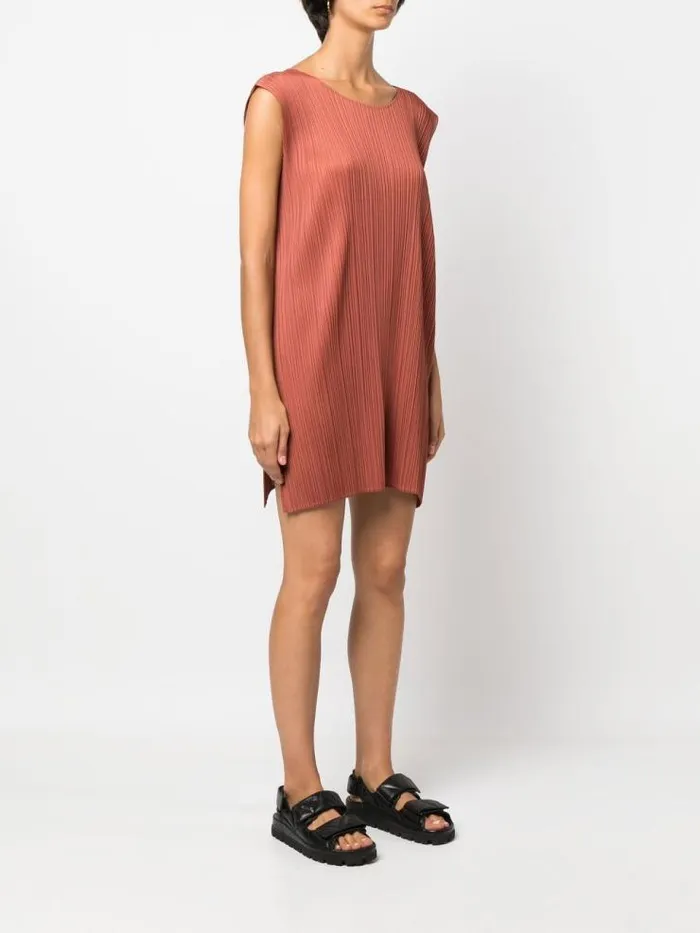 Henrik Vibskov Boutique SS22 Sleeveless Short Dress 8211 Brown Women Dresses
