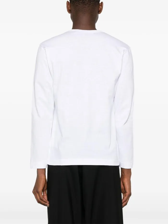 Henrik Vibskov Boutique Unisex Long Sleeve Tee Red Heart 8211 White Men Tops