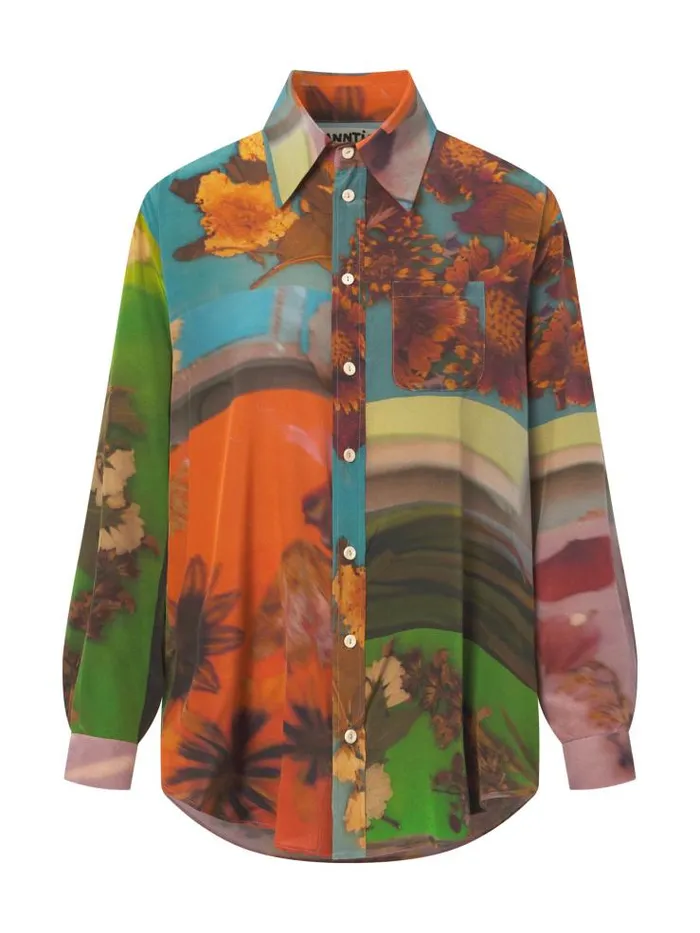 Henrik Vibskov Boutique Unisex Silk Shirt 8211 Print G Women Tops