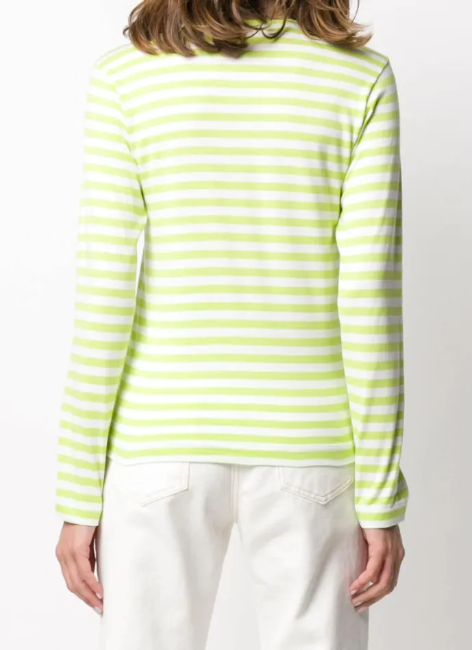 Henrik Vibskov Boutique Women039s Striped Tee Red Heart 8211 Light Green Women Tops