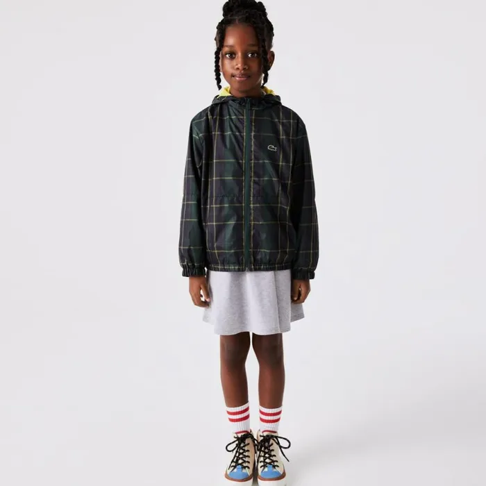 Jackets and Coats KidsMen Lacoste Kids039 WaterRepellent Windbreaker Navy Blue Green Yellow 9dw
