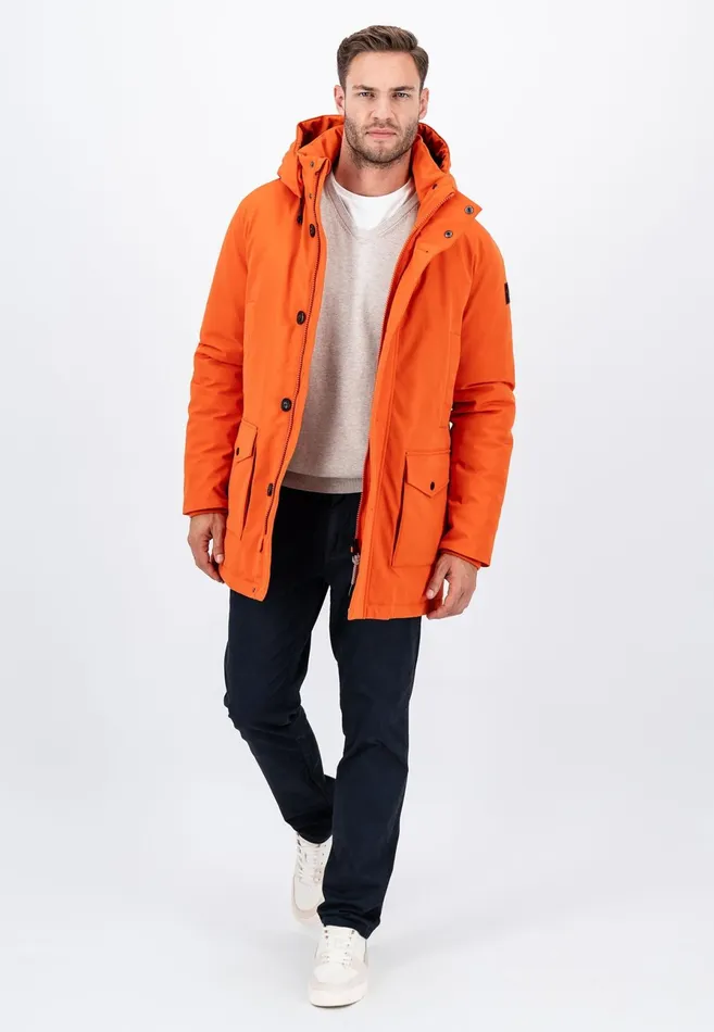 Jackets and Coats Men FYNCHHATTON Parka With Hood And Four Buttons Dark Navydark Khakiflamehazelcloud Blue