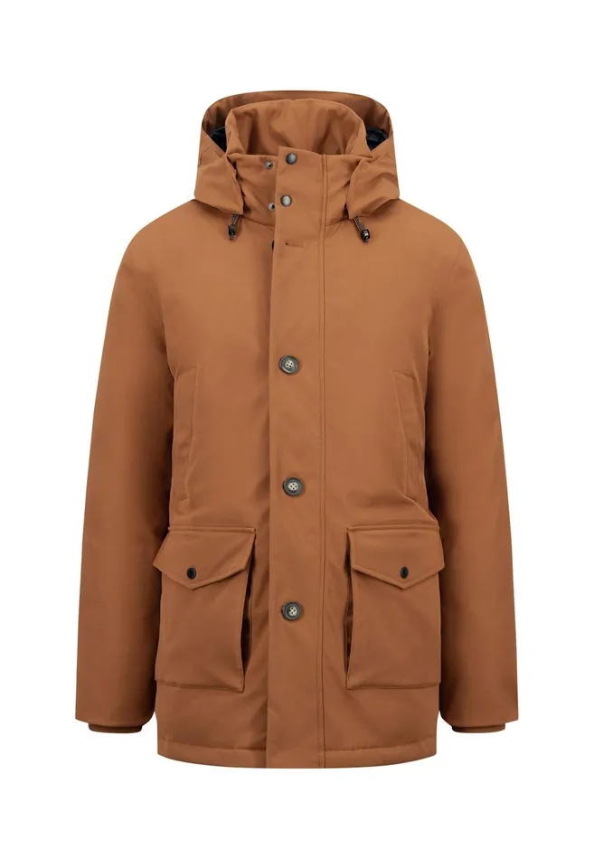 Jackets and Coats Men FYNCHHATTON Parka With Hood And Four Buttons Dark Navydark Khakiflamehazelcloud Blue